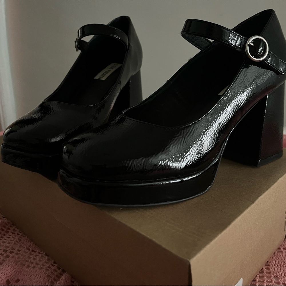 Patent Leather Mary Jane Platforms